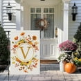 thumbnail image 3 of Monogram Letter V Fall Initial Garden Flag 12x18 Double Sided Burlap, Small Vertical Welcome Floral Sunflower Family Last Name Flag Outdoor Outside Decoration (ONLY FLAG), 3 of 6