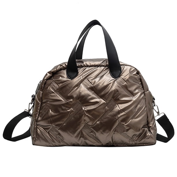 Bolso bandolera acolchado y ligero para mujer, tipo hobo, de algodón acolchado