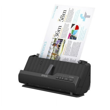 Epson - WorkForce ES-C320W Wireless Compact Desktop Document Scanner - Black