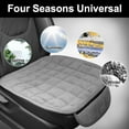 thumbnail image 5 of Unique Bargains 2pcs Front Vehicle Car Seat Cover Breathable Plush Pad Chair Cushion Universal Gray, 5 of 8