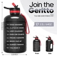 thumbnail image 4 of GEDUX 64oz Half Gallon Motivational Water Bottle with 2 Lids (Chug and Straw), BPA Free Sports Drink Water Jug with Time Marker for Camping Sports Workouts and Outdoor Activity, 4 of 7