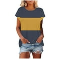 thumbnail image 3 of Bvxeep Women's Top Printed Round Neck Short Sleeve, 3 of 9