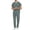Z18Turquoise, variant on Short Sleeve V-Neck Men's Scrubs Set 2 Piece Medical Nursing Uniform with Functional Pockets for Doctor Nurse Coffee XL