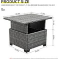 thumbnail image 2 of ZOPan Patio Rattan Coffee Table with Hidden Storage, Wicker Liftable Dinning Table, Versatile Piece of Outdoor Furniture, Grey, 2 of 7