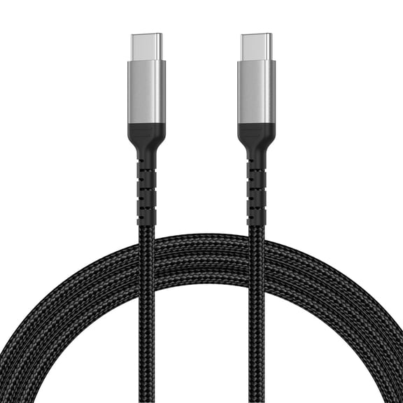 Umefly USB C to USB C Cable, 1 Pack 3ft 60W Fast Charging Black Nylon Braided Type C Charger Cord