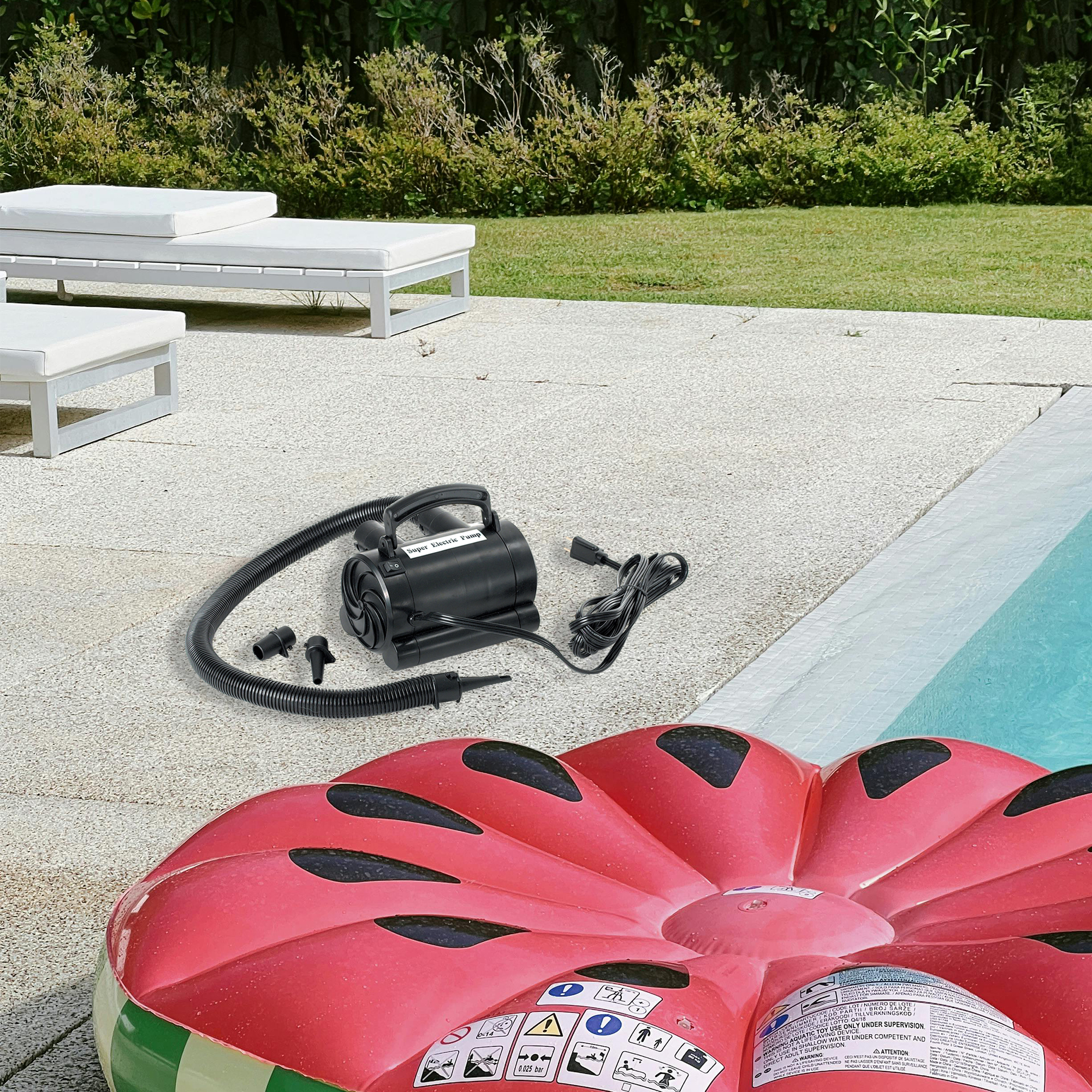 Swim Central Black High Capacity Electric Air Pump For Inflatables