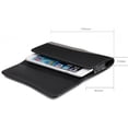 thumbnail image 4 of Universal 4.7" Horizontal Leather Belt Clip Holster Pouch Flip Carrying Holder Case with ID Card Holder, Belt Loops, Magnet for MEDIUM Cell Phone Pouch Cover [ Dimension: 5.7 x 3.1 x 0.7 inch ] BLACK, 4 of 7