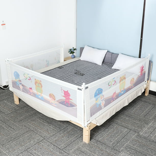 Bed Rail Extra Long Vertical Lifting Safety Bedrail Assist Mesh Guard Rails For Convertible Crib Kids Twin Toddler Double Full Size Queen King 1 Pack Com Bed Rail Extra Long Vertical Lifting, Queen Bed Frame With Guard Rails
