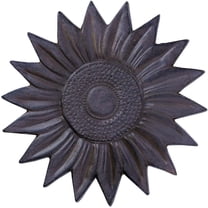 Sunset Vista Designs Cast Iron Sunflower Stepping Stone, 12-Inch Diameter