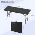 thumbnail image 3 of Costway 6 ft Portable Folding Table with HDPE Tabletop Safe Lock Mechanism Carrying Handle Black, 3 of 8