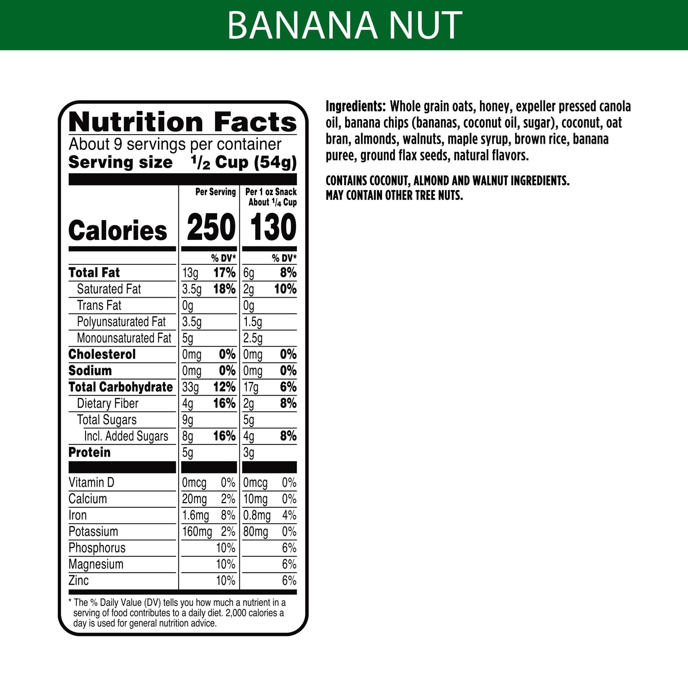 Bear Naked Banana Nut Blend Granola Cereal, Mega Pack, 16.5 oz Bag