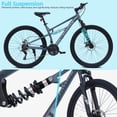 thumbnail image 3 of Ambifirner Mountain Bike for Adults, 24/26/27 Inch Adult Bike, Full Suspension Mountain Bike for Men Women, 21 Speed High-Carbon Steel Frame, Dual Disc Brakes, Adjustable Ergonomic Seat, 3 of 9