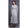 thumbnail image 3 of Bimba Robe Maxi à Volants Longue Bohème Renaissance en Coton à Smocks pour Femme - X-Grand, 3 of 5