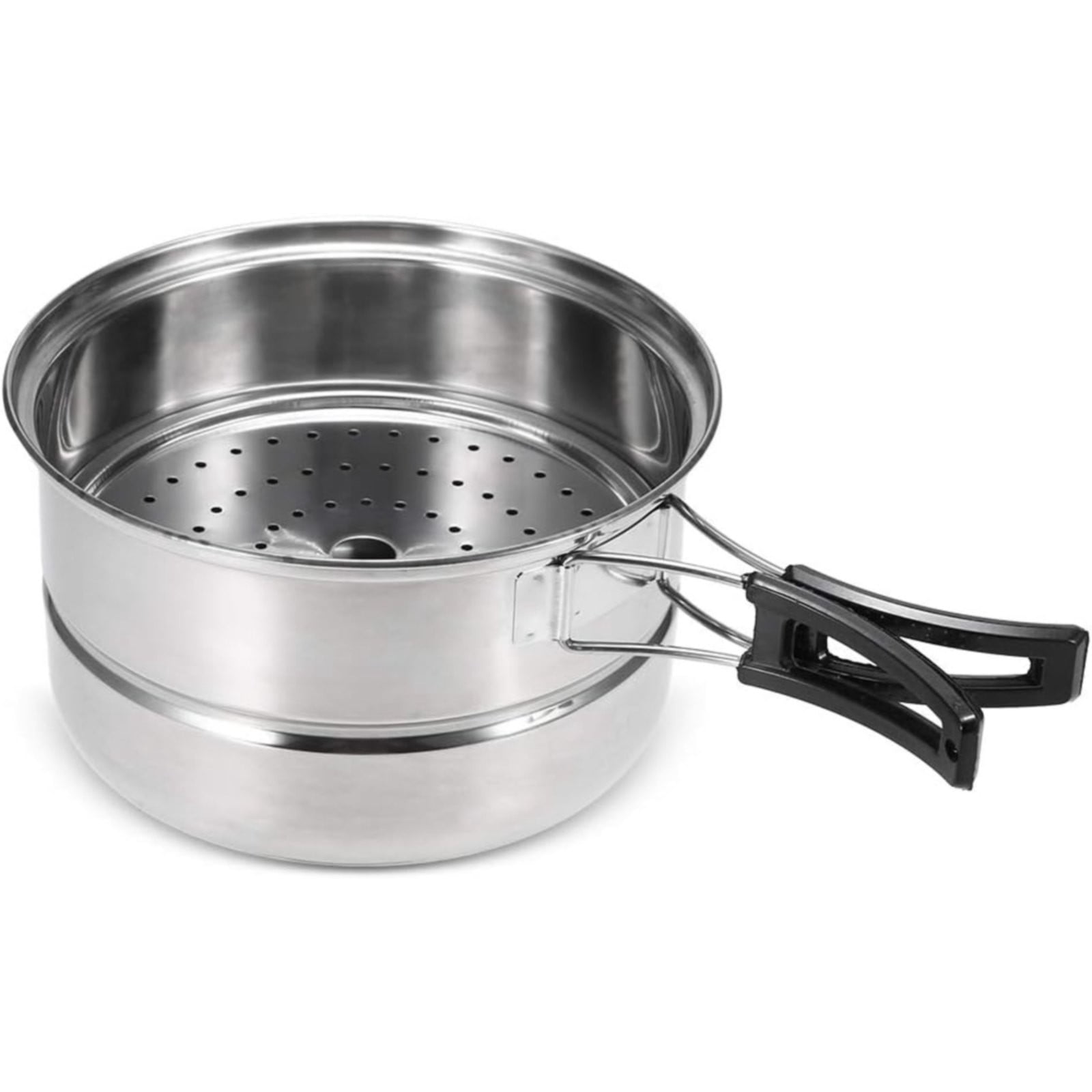witspace 3pcs/set Stainless Steel Cookware Set Flat Bottom Frying Pan Soup Pot Milk Pot Kit Induction Cooker Cooking Pan for Home Kitchen, Dishwasher and Oven Safe