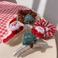 thumbnail image 2 of Cinta de pelo de Papá Noel para mujer y niña, pinza para el pelo, cuerda de pelo de felpa, tocado de fiesta de Navidad, diadema de moño de cola de caballo, Otoño e Invierno, 2 of 4