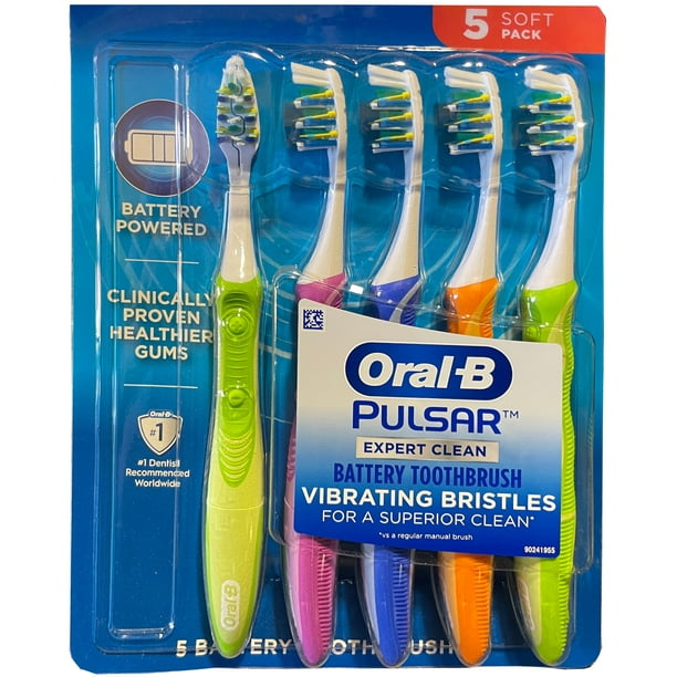Winderig bereik BES Oral-B Pulsar Advanced Battery Toothbrush 5 Pack, Soft - Walmart.com