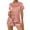 479#Pink, variant on HSHMT Womens Pajamas Set Set For Women Short Sleeve Button Down Sleepwear Set Classic 2 Loungewear With Pockets