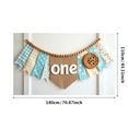 thumbnail image 5 of Cute Fabric Banner with Polka Dot and Gingham Elements One Year Old Theme Backdrop Party Decorations for First Birthday Party Photography Props Baby Shower Decor, 5 of 8
