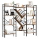 thumbnail image 5 of Yeshouse Librería industrial de madera de 4 niveles con 14 estantes, moderna y rústica, estructura de metal resistente, ideal para sala de estar y oficina en casa, 5 of 8