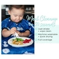 thumbnail image 4 of GRABEASE All Over Bib for babies and toddlers, BLW Bibs Covers baby and high chair, Place food on plate outline design Make self Feeding a Breeze for Parent and Child, Teal, 4 of 7