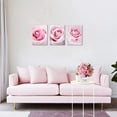 thumbnail image 6 of Girls Bedroom Decor Light Pink Rose Wall Art Room Decorations Flower Canvas Art Wall Decor Teenage Girls Room Decor Gallery Wrapped Artwork for Walls Floral Wall Pictures for Bathroom 12x16inch x3pcs, 6 of 6
