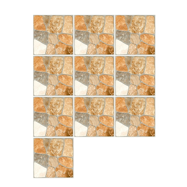 10 Pcs/Set Self Adhesive Tile Stickers Art Decals Removable Wall Sticker Kitchen Backsplash Bathroom Home Tidy Protection