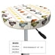 thumbnail image 4 of Balery Funny Chicken Fundas de asiento para taburete de bar redondo de tela de terciopelo ajustables que protegen de arañazos y manchas para sillas de 14 a 17 pulgadas.-12 inch, 4 of 7