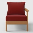 thumbnail image 3 of WestinTrends Avalon Outdoor Patio HDPE Right Arm Sectional Corner Club Chair with Patio Cushions, Teak/Red, 3 of 13