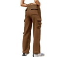 thumbnail image 2 of Womens Cargo Sweatpants Wide Leg Fleece Y2K Pants Stretch Athletic Hiking Trousers with Pockets High Elastic Waist Pants, 2 of 6