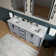 thumbnail image 2 of Ziva 80 in W x 22 in D Dark Grey Double Bath Vanity, Cultured Marble Top and Faucet Set, 2 of 7