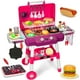 thumbnail image 1 of Set de juegos TooyBing para niños Play Kitchen Toys, parrilla para barbacoa, color rosa, de 3 a 5 años, 1 of 7