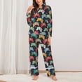 thumbnail image 2 of Balery Retro Video Game Conjunto de Pijama con Estampado para Mujer, Conjunto de Dos Piezas con Manga Larga, Ropa de Dormir Suave con Bolsillos, Pijamas Cómodos-Small, 2 of 7