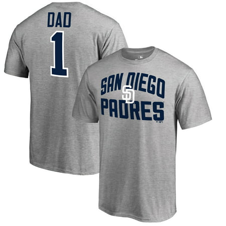 San Diego Padres Fanatics Branded 2019 Father's Day Number 1 Dad T-Shirt - Heather (Best New San Diego Restaurants 2019)