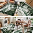 thumbnail image 5 of Dark Green Forest Area Rugs 2.7'x5', Washable Small Throw Rugs for Kitchen Bedroom, Watercolor Clouds Trees Mountain Indoor Outdoor Rug Non-Slip Low Pile Carpet Runner Reversible Floor Mats, 5 of 8