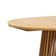thumbnail image 3 of Lev Dining Table- 79 Inch Oval Top- Pedestal Base- Natural Brown Wood, 3 of 7