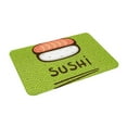 thumbnail image 2 of Xecao Fresh Sushi print Flannel Mat: Non-slip, 16x24in. Ideal for kitchen, bedroom, bath & living room., 2 of 9