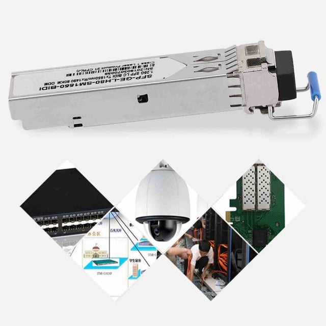 Módulo óptico De Fibra única, Módulo óptico SFP-GE-LH80-SM1550-BIDI De Un Solo Canal De 1,25 G/seg Y 80 KM, Para Transmisión De Datos De Alta Velocidad