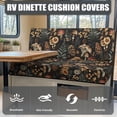 thumbnail image 5 of SCRAWLGOD 6 Pcs RV Cushion Slipcover Replacement Camper Cushion Booth Seats Replacement Sofa Slipcover with Elastic Band for RV Interior Decor, Vintage Mushroom Fern Leaf, 5 of 8
