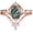 3-pear-rose gold plated, variant on Natural Moss Agate Engagement Ring Set for Women, 925 Sterling Silver Leaf Inspired Vintage Wedding Bridal Ring Set