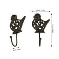 thumbnail image 2 of IDEANATEGRATE 11.8X3.7X2.4in Bird Shape Wall Hooks 4Pcs Decorative Coat Hangers, 2 of 8