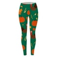 thumbnail image 5 of GDREDA Leggings de Fête Graphiques Amusants pour Femmes Action de Grâce Vert Foncé, 5 of 5