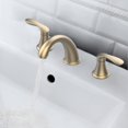 thumbnail image 2 of Bathroom Sink Faucet, 8 Inch Bathroom Faucets with Supply Hoses, Bathroom Faucet 3 Hole, Sink Vanity Faucet with Pop-Up Drain, Widespread Brushed Nickel Bathroom Faucet, 2 of 3