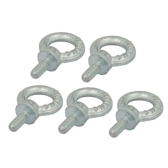 Unique Bargains 1/4"-20 UNC Thread C15 Carbon Steel Zinc Plated Lifting Eye Bolt 5Pcs