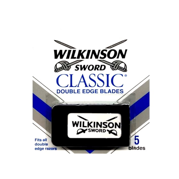 Wilkinson Sword Classic Double Edge Razor Blades Stainless Steel Fits All Double Edge Razors 5 Count (Pack of 8)