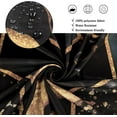 thumbnail image 5 of Black Marble Shower Curtain, Grid Honeycomb Irregular Plaid Geometric with Gold Leaf Bathroom Curtain for Modern Bathtub Decor Waterproof Fabric Machine Washable with 12 Hooks,36"x72", 5 of 6