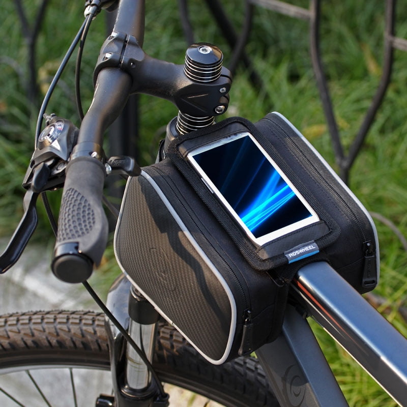 New ROSWHEEL Bicycle Bike Cycling Frame Pannier Front Top Tube Phone Bag Pouch
