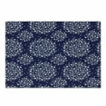 thumbnail image 1 of Navy and White Cutting Board, Scroll Pattern with Little Rural Wildflowers and Buds Feminine Corsage, Decorative Tempered Glass Cutting and Serving Board, Small Size, Indigo White, by Ambesonne, 1 of 1