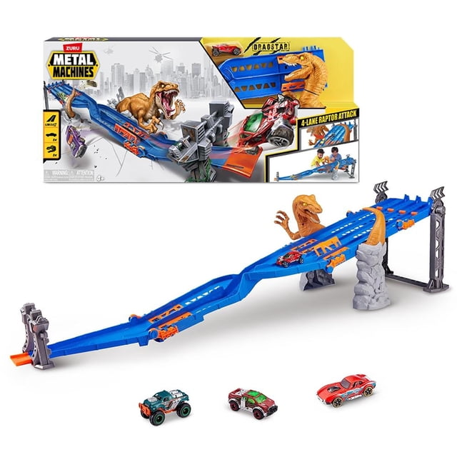 Set de Carriles Zuru Metal Machines Juego con 4 Carriles Multicolor