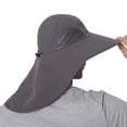 thumbnail image 3 of Casquette de Pêche Large Bord Chapeau de Soleil avec Rabat de Cou pour Voyage Camping Randonnée Bateau, 3 of 8