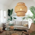 thumbnail image 2 of BallsFHK Vine Woven Lampshade, Homestay Hotel, Restaurant, Tea Room, Creative Retro Hand Woven Personalized Chandelier, 2 of 5